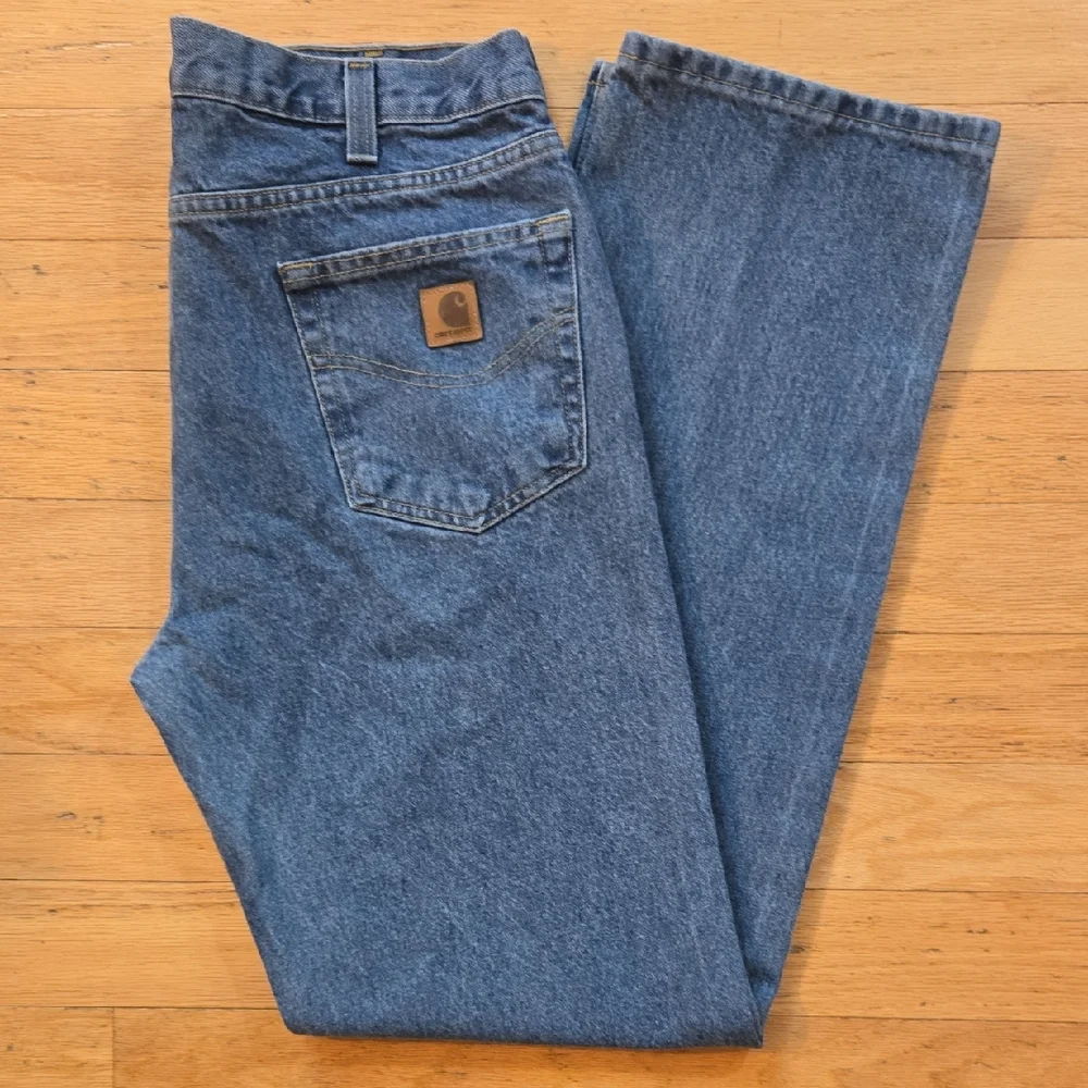 Carhartt Jeans Mens 36x44 (35x33 Actual) Relaxed Fit Straight Leg Denim - Picture 1 of 12